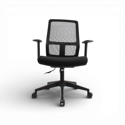 ALVARO Low Back Black Office Chair Kursi Kantor Ergonomis