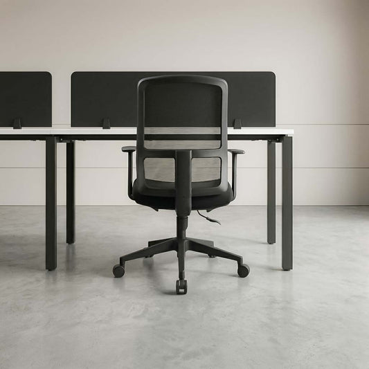 ALVARO Low Back Black Office Chair Kursi Kantor Ergonomis