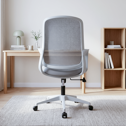 DELARO Low Back Grey Office Chair Kursi Kantor Ergonomis