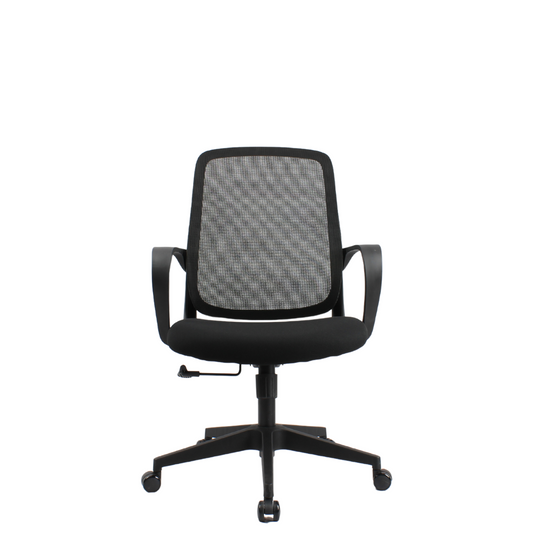 DELARO Low Back Black Office Chair Kursi Kantor Ergonomis