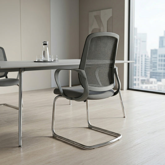 DELARO Visitor Grey Office Chair Kursi Kantor Ergonomis
