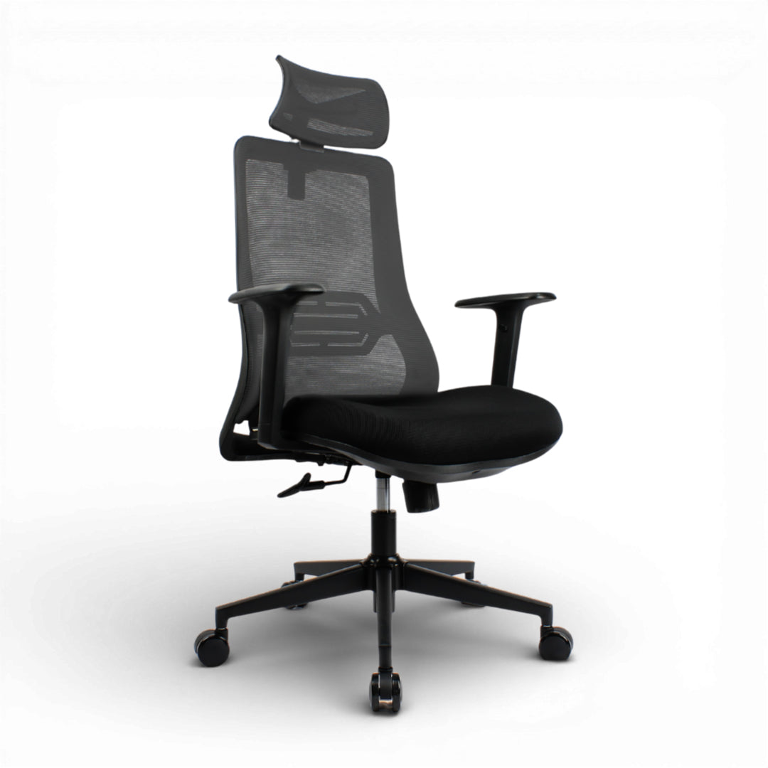 HADID High Back Black Grey Office Chair Kursi Kantor Ergonomis