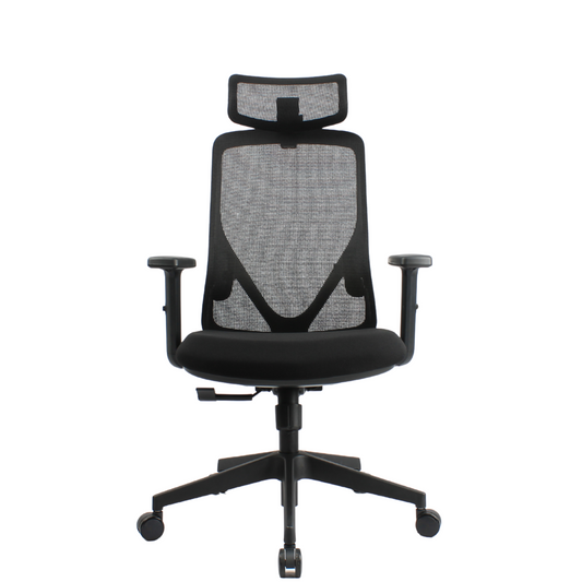 HERON High Back Black Office Chair Kursi Kantor Ergonomis