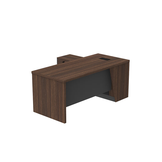 LEGACY Executive Desk Meja Direktur 180cm L Kanan Walnut V-Leg