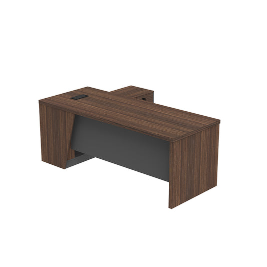 LEGACY Executive Desk Meja Direktur 200cm L Kanan Walnut V-Leg