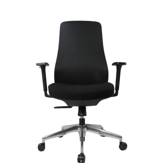 NORTA Mid Back Black Office Chair Kursi Kantor Ergonomis