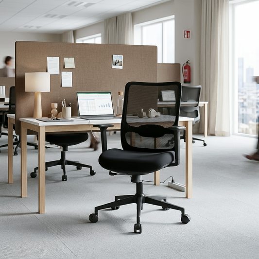 ORCA Mid Back Black Office Chair Kursi Kantor Ergonomis