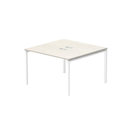 PLATA Conference Table 120x120cm White Ash