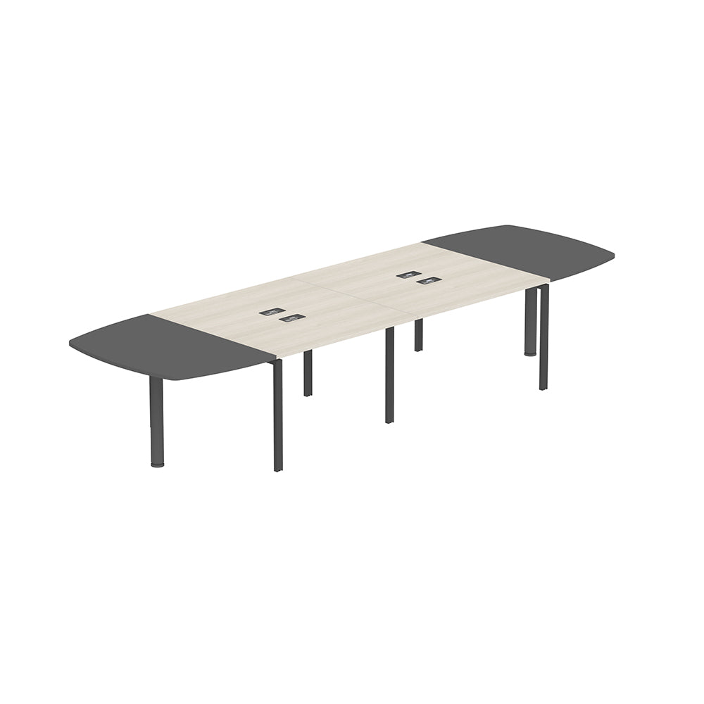 PLATA Conference Table Meja Meeting 12 Orang 400x120cm Dark Grey