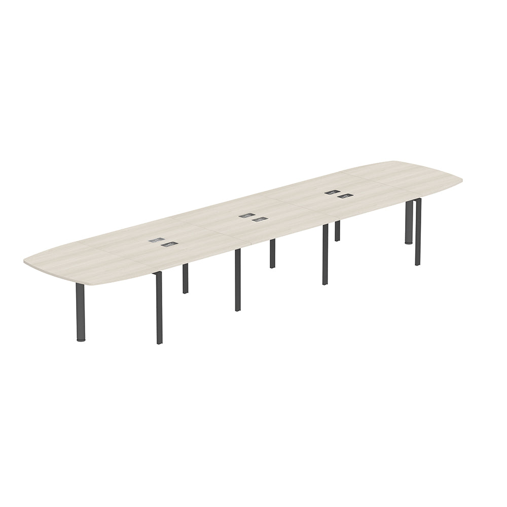 PLATA Conference Table Meja Meeting 14 Orang 520x120cm Ash Grey