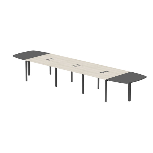 PLATA Conference Table Meja Meeting 14 Orang 520x120cm Dark Grey