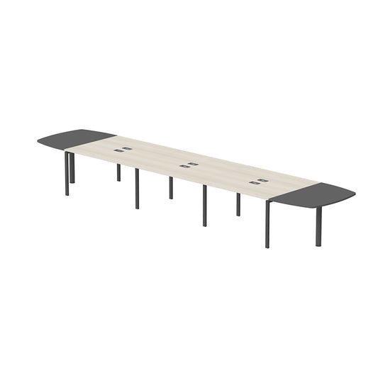 PLATA Conference Table Meja Meeting 16 Orang 580x120cm Dark Grey