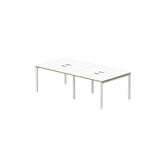 PLATA Conference Table Meja Meeting 8 Orang 240x120cm White Pine