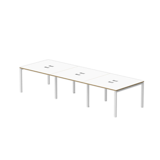 PLATA Conference Table 12 Seater 360x120cm White Dark Grey