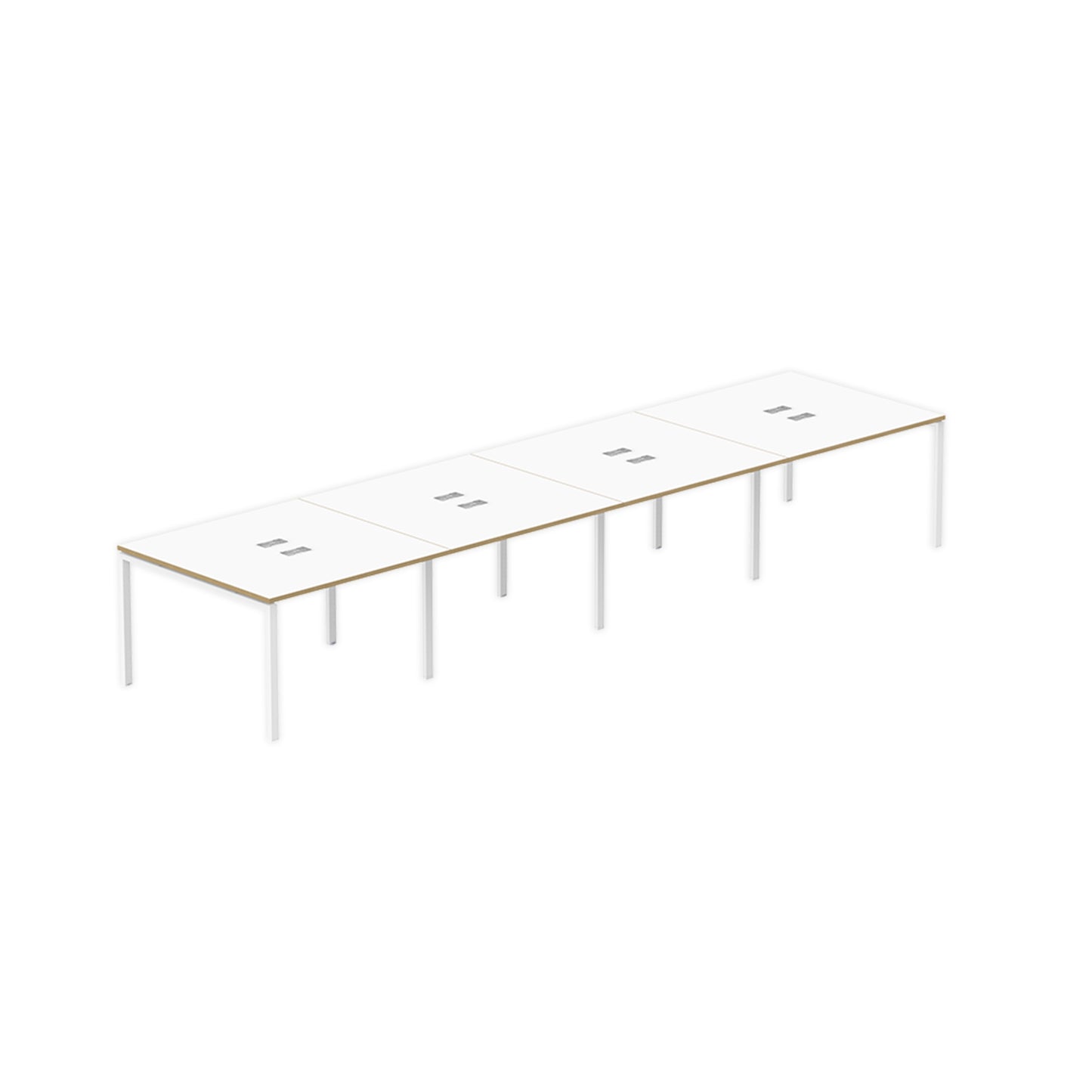PLATA Conference Table Meja Meeting 12 Orang 480x120cm White Pine
