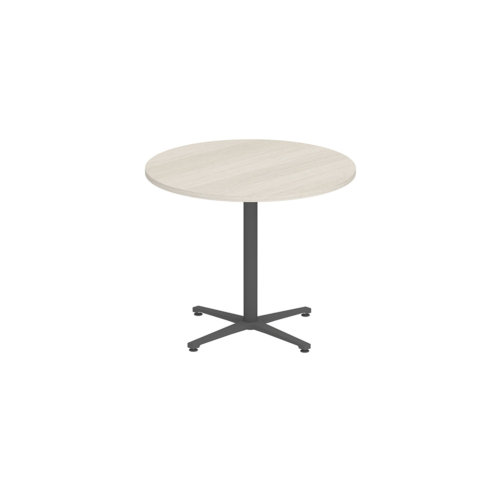 PLATA Conference Table Meja Meeting Bulat Diameter 90cm Ash Grey