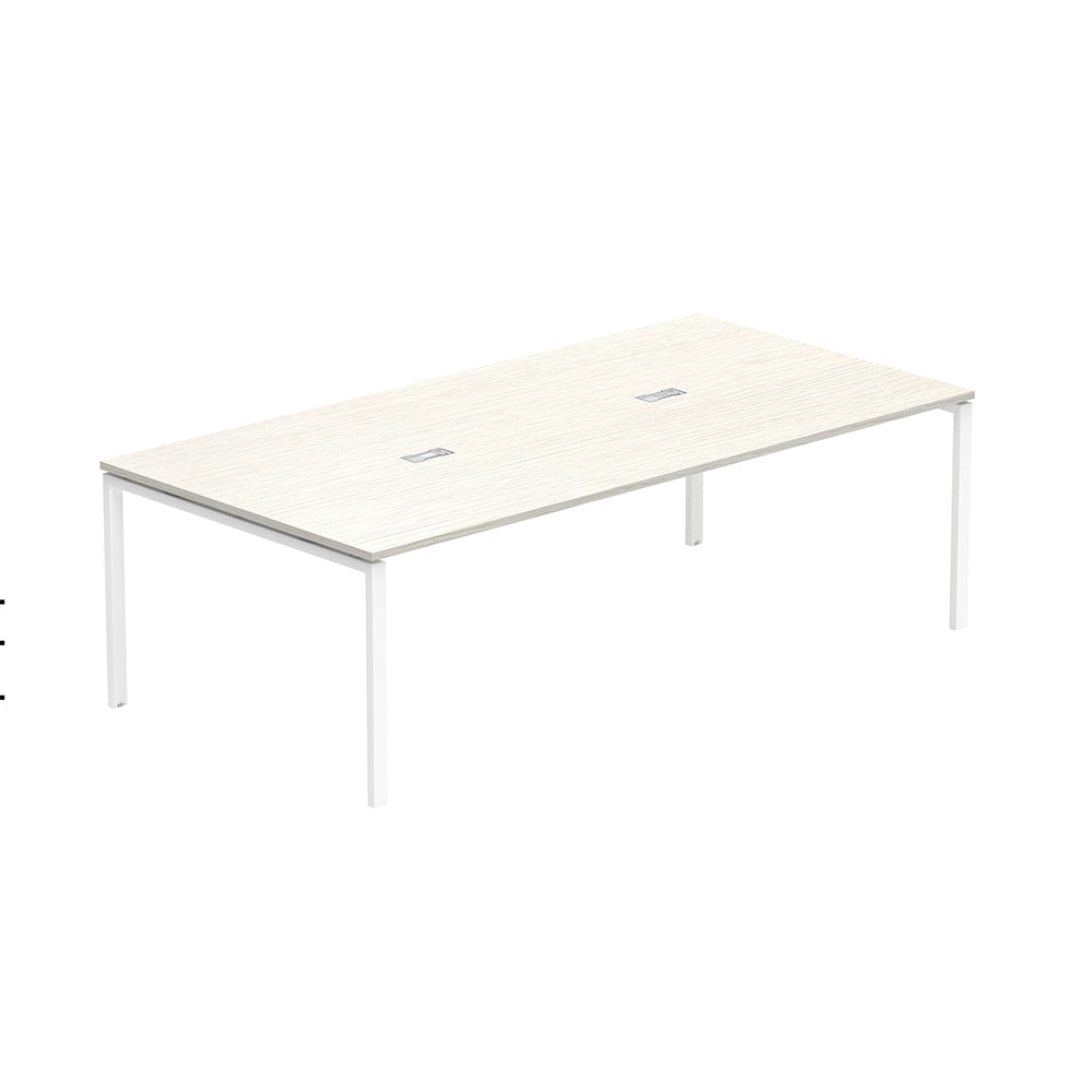 PLATA Conference Table Meja Meeting 8 Orang 240x120cm White Ash