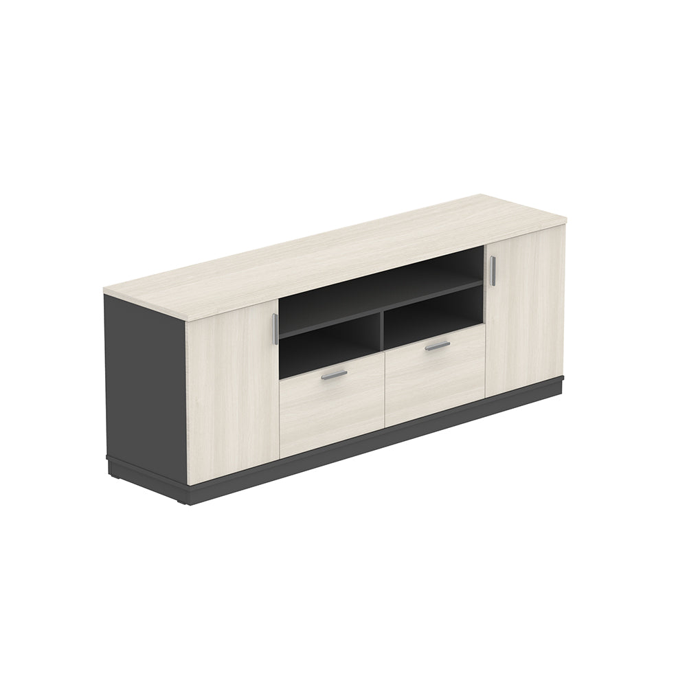 PLATA Credenza Kabinet Kantor 200x40x75cmcm Ash Grey