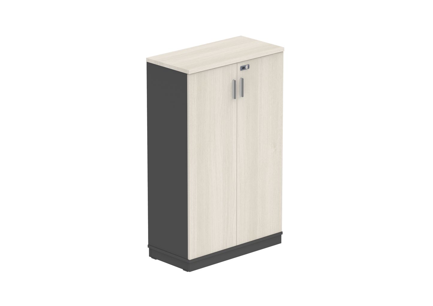 PLATA High Cabinet Rak Kantor 80x40x130cm Ash Grey