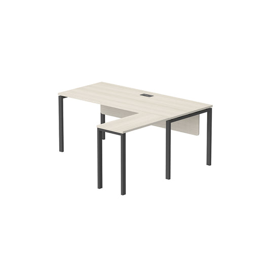 PLATA Meja Kerja Kantor L 180x160cm Ash Grey