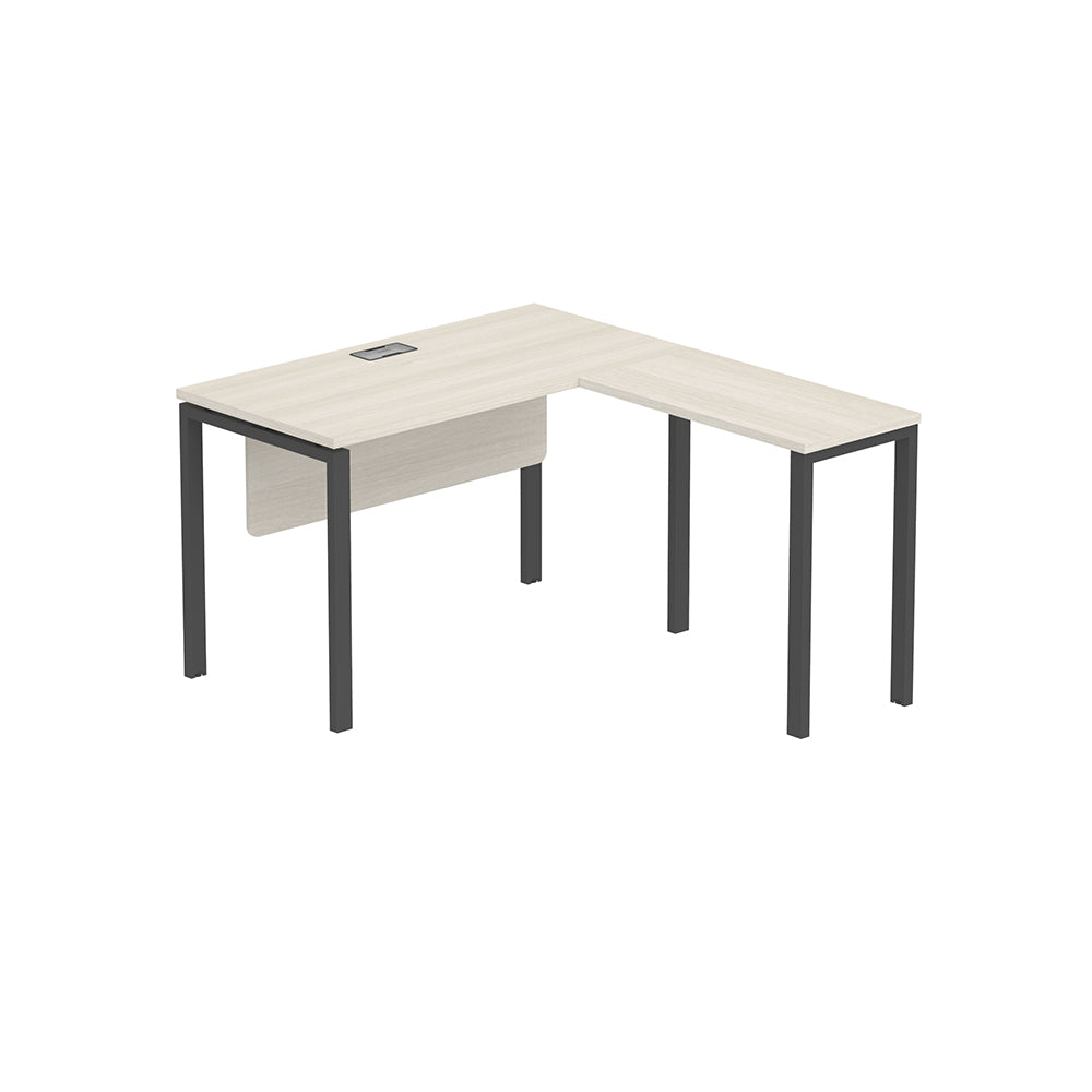 PLATA Meja Kerja Kantor L120x140cm Ash Grey