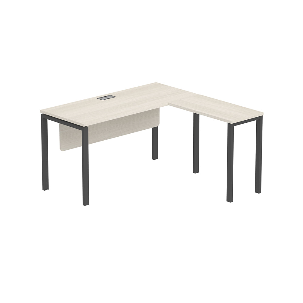 PLATA Meja Kerja Kantor L140x140cm Ash Grey