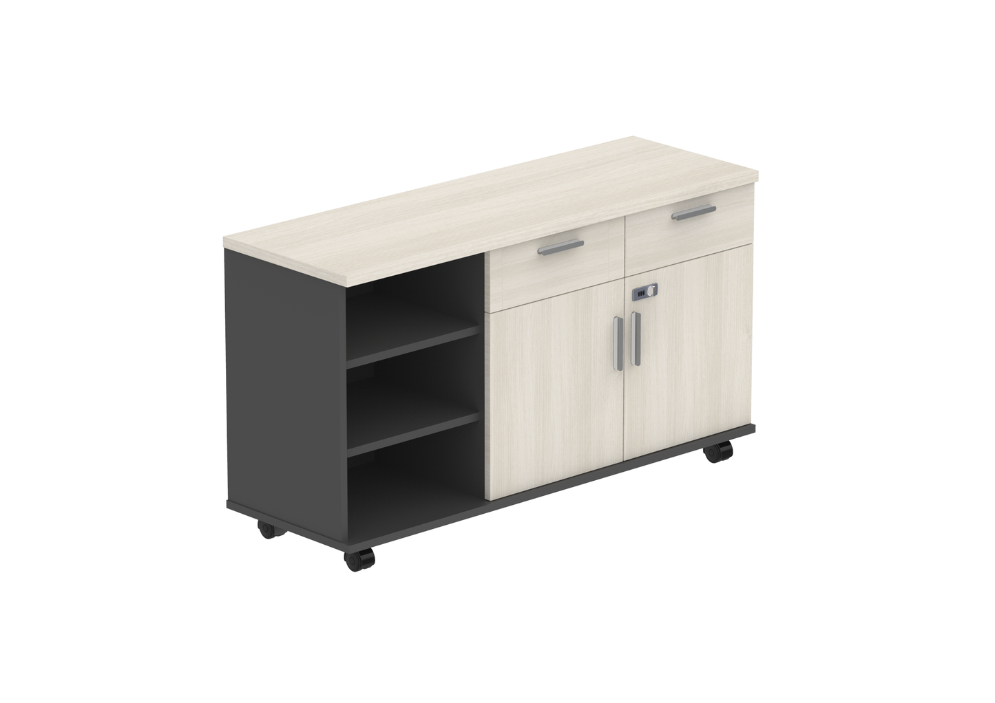 PLATA Return Sideboard Mobile Cabinet Kanan 120cm Ash Grey