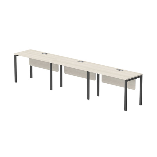 PLATA Office Desk Meja Kerja Satu Sisi 3 Orang 360x60cm