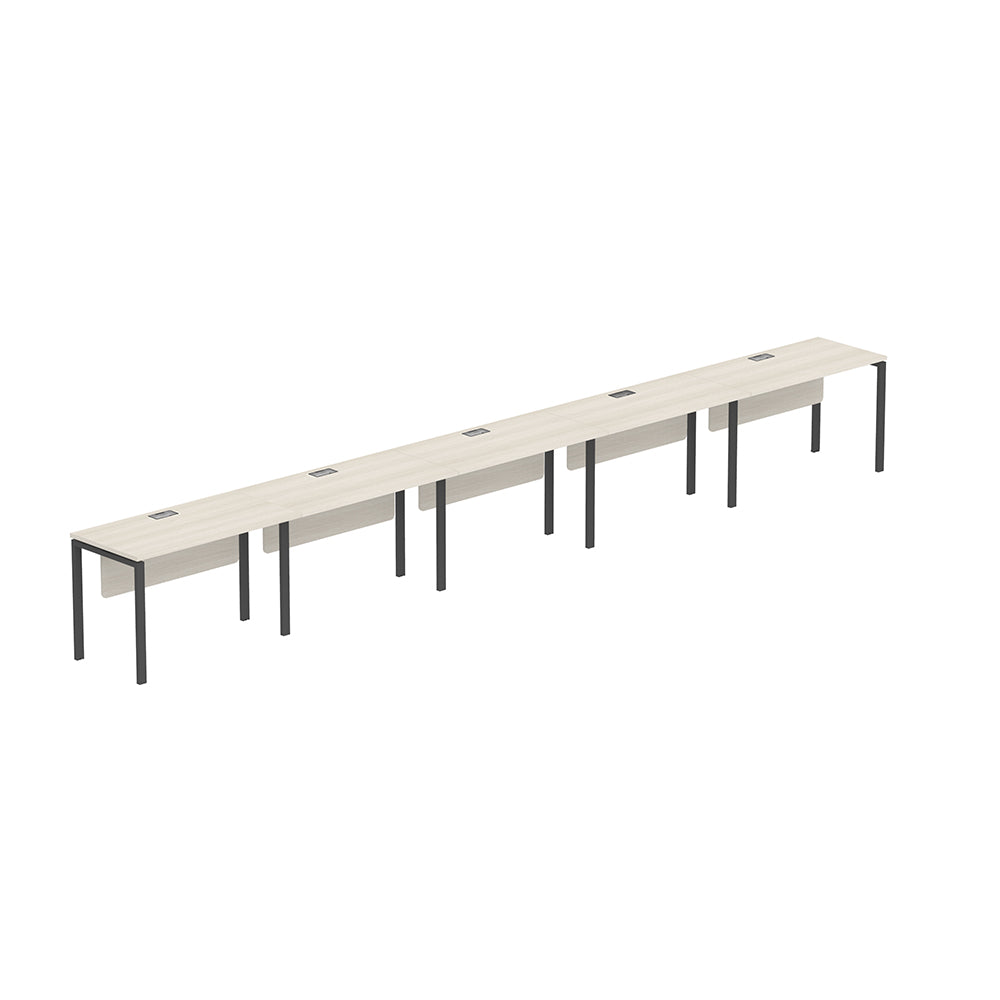 PLATA Office Desk Meja Kerja Satu Sisi 5 Orang 700x60cm