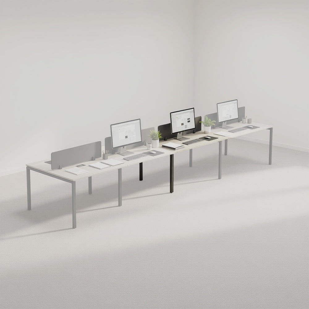 PLATA Workstation Extention Meja Kerja Kantor 120x120cm Ash Grey