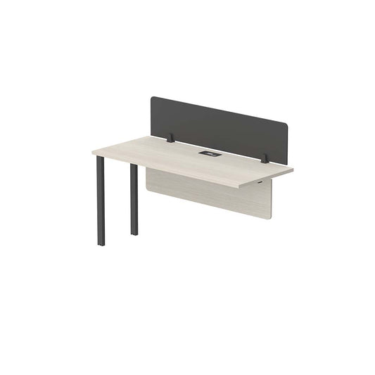 PLATA Workstation Extention Meja Kerja Kantor 140x60cm Ash Grey