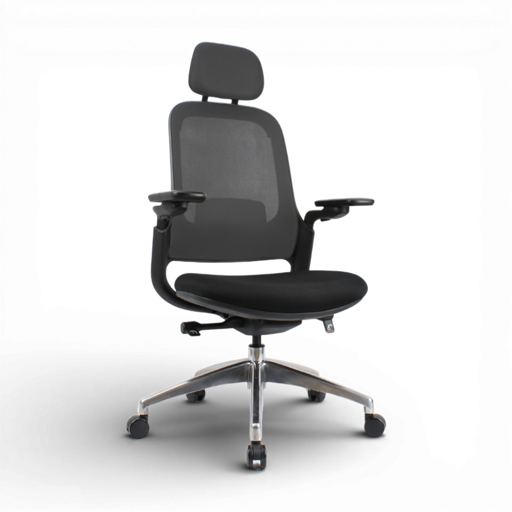 SENNA High Back Black Grey Office Chair Kursi Kantor Ergonomis