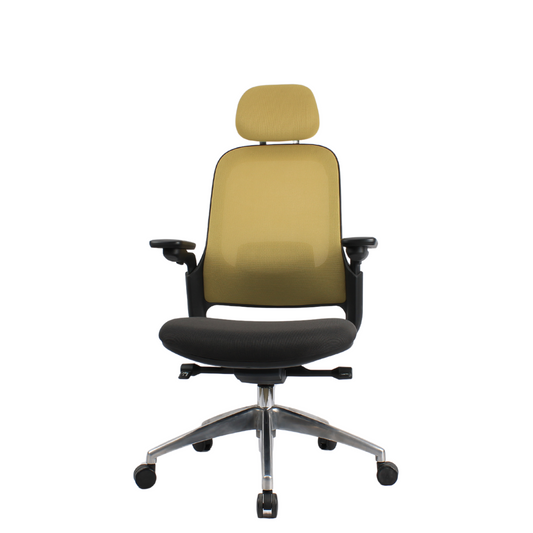 SENNA High Back Grey Olive Office Chair Kursi Kantor Ergonomis