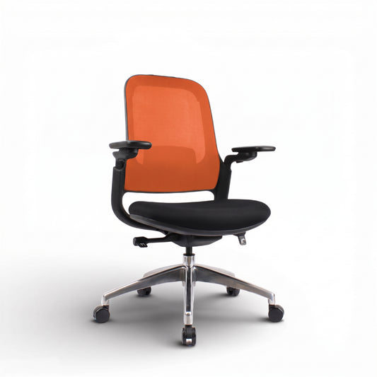SENNA Mid Grey Black Orange Chair