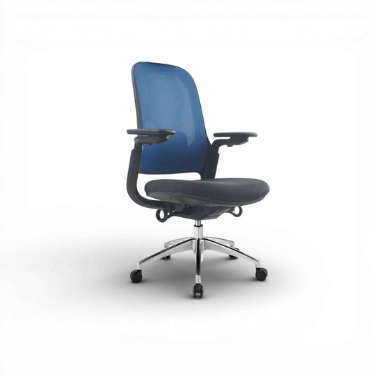 SENNA Mid Grey Black Blue Office Chair Kursi Kantor Ergonomis