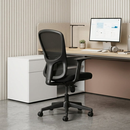 VELO Low Back Black Office Chair Kursi Kantor Ergonomis