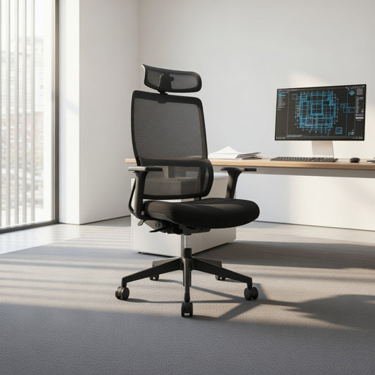 VITO High Back Black Office Chair Kursi Kantor Ergonomis