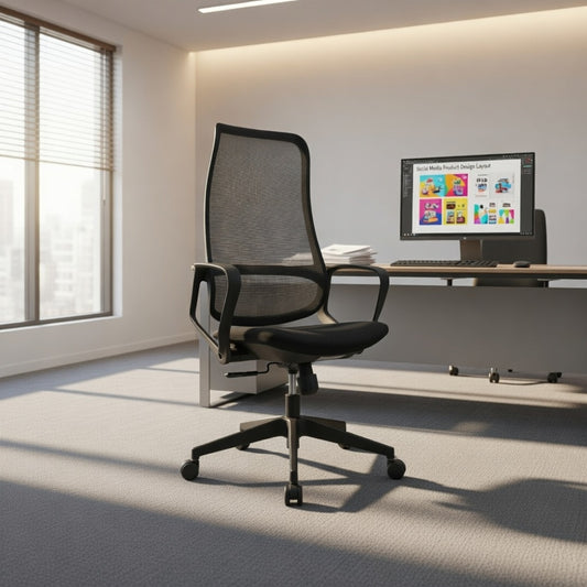 ARMUS High Back Black Office Chair Kursi Kantor Ergonomis