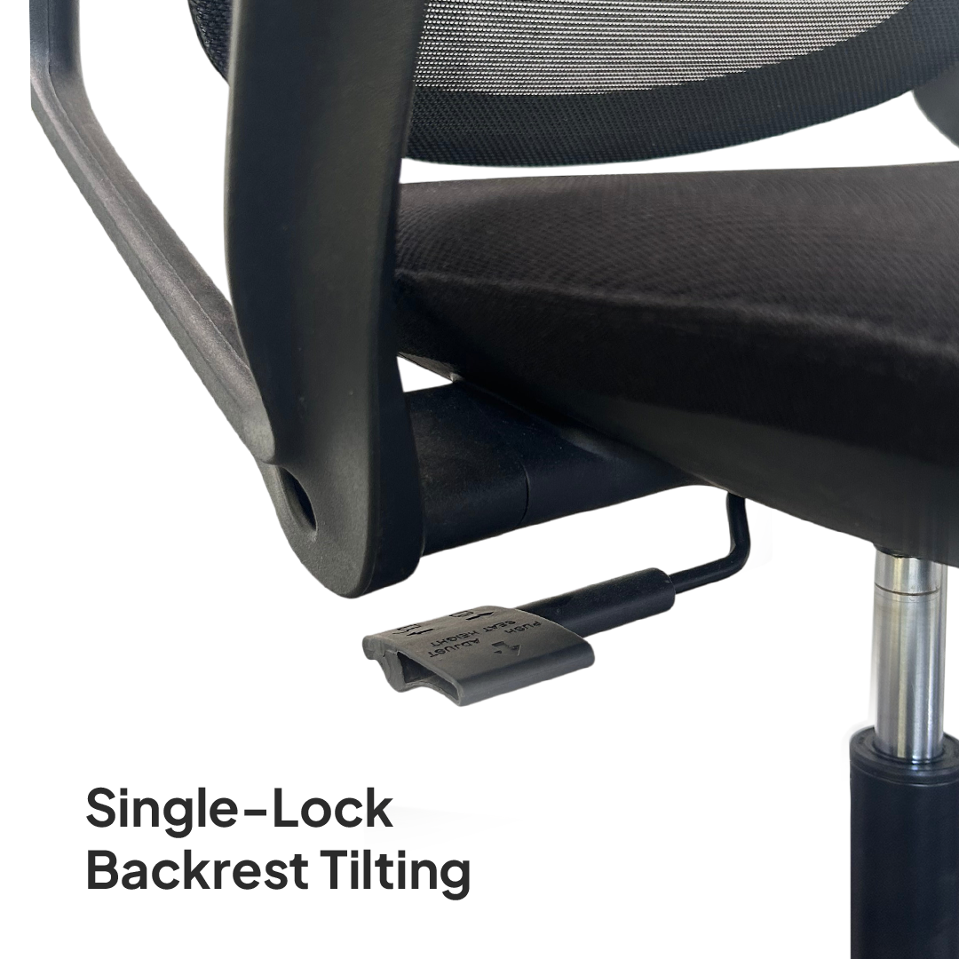 ARMUS High Back Black Office Chair Kursi Kantor Ergonomis