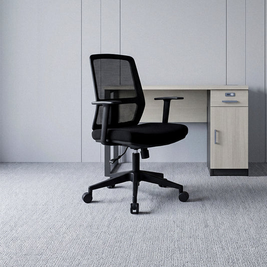 ALVARO Low Back Black Office Chair Kursi Kantor Ergonomis