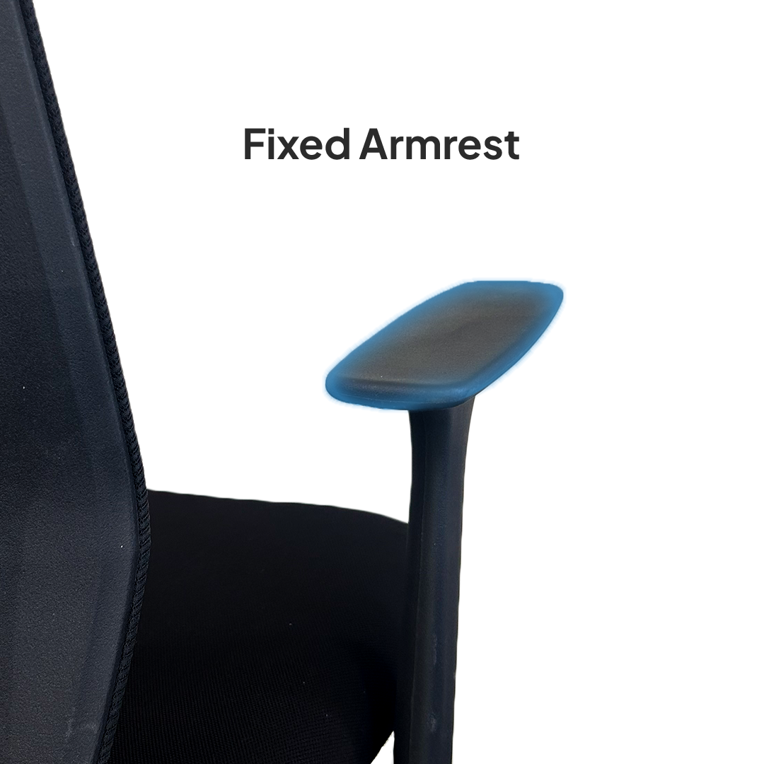 ALVARO Low Back Black Office Chair Kursi Kantor Ergonomis
