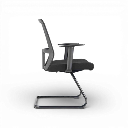ALVARO Visitor Black Office Chair Kursi Kantor Ergonomis