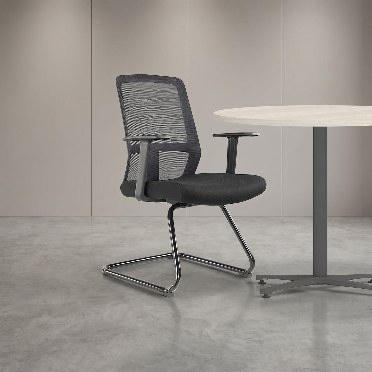 ALVARO Visitor Black Office Chair Kursi Kantor Ergonomis