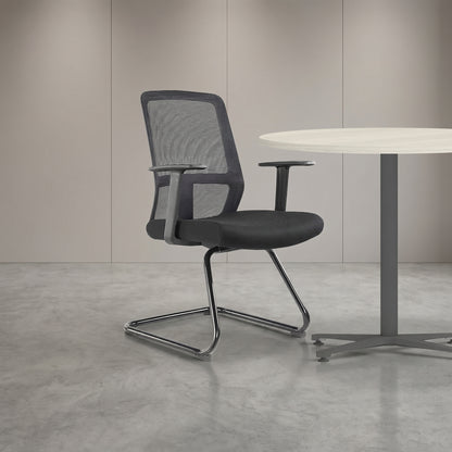 ALVARO Visitor Black Office Chair Kursi Kantor Ergonomis