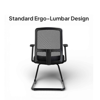 ALVARO Visitor Black Office Chair Kursi Kantor Ergonomis