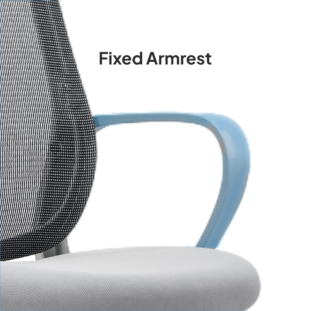 DELARO Low Back Grey Office Chair Kursi Kantor Ergonomis