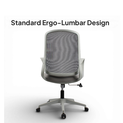 DELARO Low Back Grey Office Chair Kursi Kantor Ergonomis
