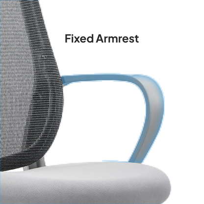 DELARO Visitor Grey Office Chair Kursi Kantor Ergonomis