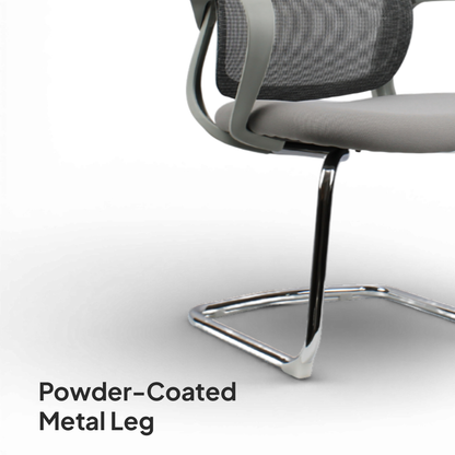 DELARO Visitor Grey Office Chair Kursi Kantor Ergonomis