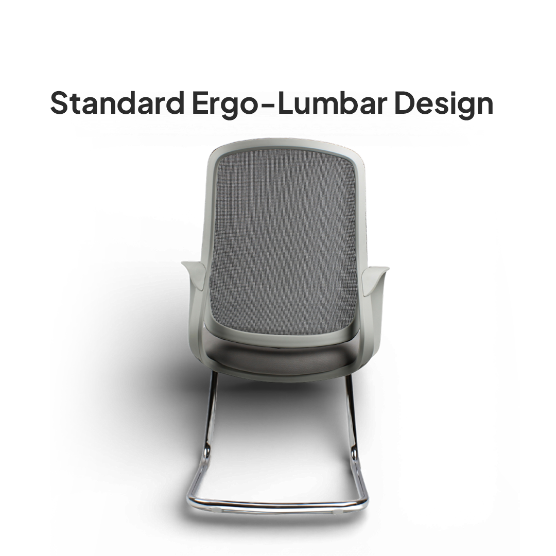 DELARO Visitor Grey Office Chair Kursi Kantor Ergonomis